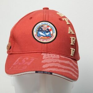 Boy Scouts of America Hat Men OSFA Red 2010 National Scout Jamboree Staff Cap